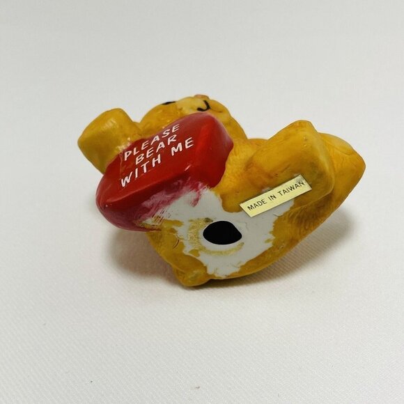 Vintage Figurine Bear With Me 2” Love Red Heart Forgive Sorry Apology Patience - Picture 5 of 9